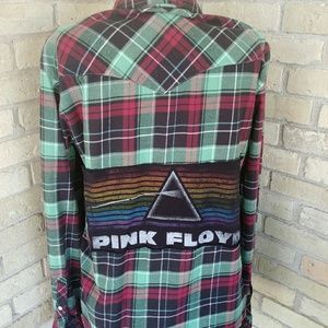Pink Floyd Upcycled Flannel